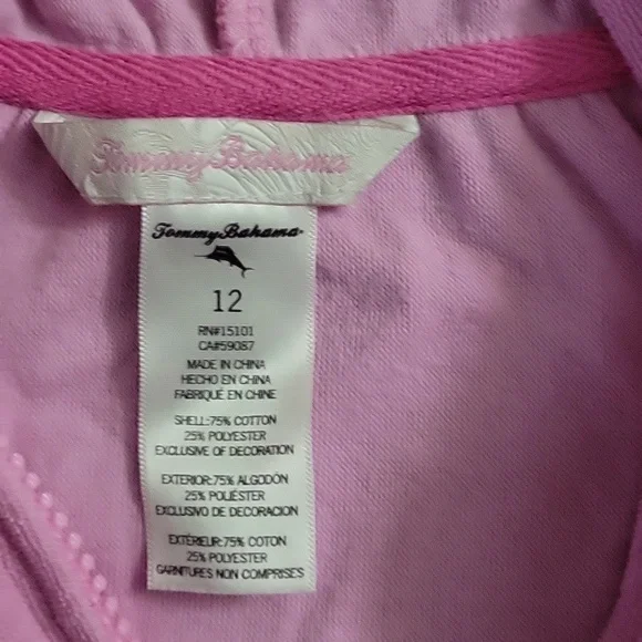 Tommy Bahama Girls Hooded Terry Cloth Swim Cover Up Dress - Picture 3 of 3